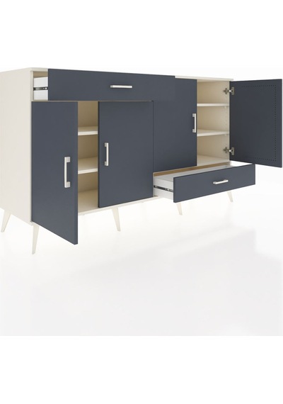 Hyperion Konsol 5 Raflı 2 Çekmeceli 4 Kapaklı 176x44x99 Aytaşı-an Aytaşı-antrasit Hyperion Konsol 5 Raflı 2 Çekmeceli 4 Kapaklı 176x44x99 Aytaşı-an Aytaşı-antrasit