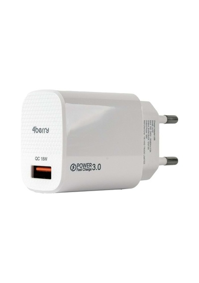 Au13 Usb Duvar Şarj Adaptörü 18w 3.0a Hızlı Şarj Başlığı Beyaz