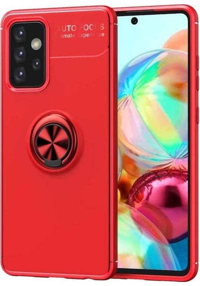 Galaxy Uyumlu A52 Kılıf Zore Ravel Silikon Kapak Kırmızı