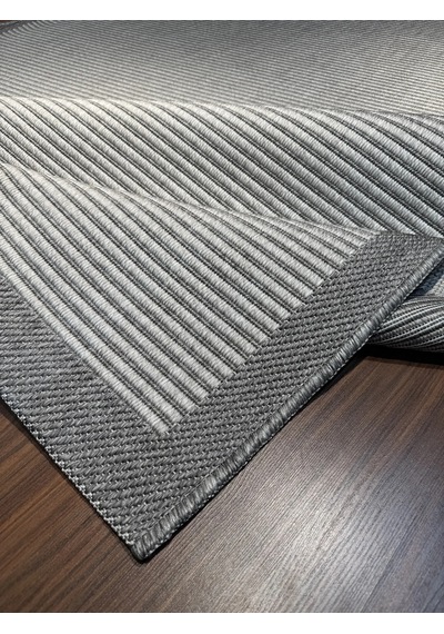 Mess Modern Dekoratif Yumuşak Dokulu Sisal Halı 3933 Gri Antrasit Çok Renkli