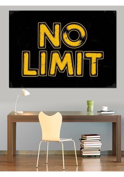 Ahşap Tablo No Limit Sınır Yok Yazılı Tabela Gym Temalı