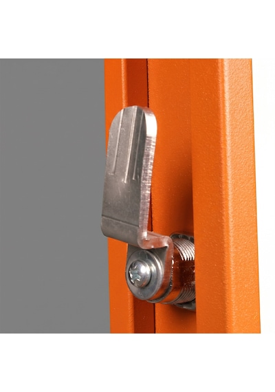Alfafonet Ziglat Serisi Kilitli Metal Home Office Dolabı Cam Kapaklı Turuncu Ral 2004 450x600x450 Mm