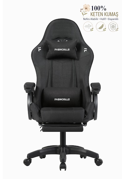 Fashcolle Dynamic Air Kumaş Black Masajlı Oyuncu Koltuğu