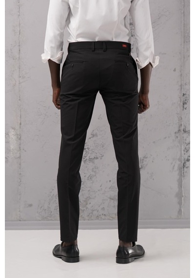 Notra Slimfit Pamuklu Full Likralı Esnek Yazlık Kumaş Pantolon Siyah