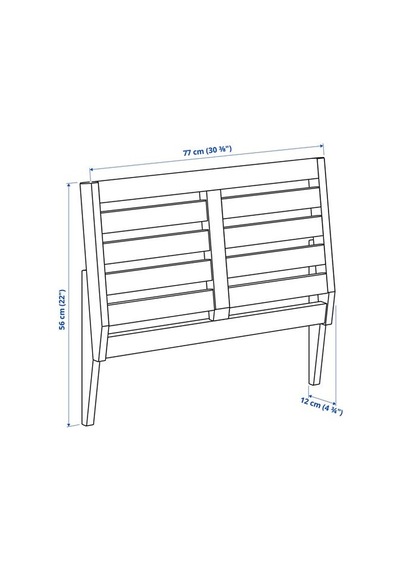 Ikea Nämmarö Bahçe Koltuğu Sırtlığı, Açık Kahverengi, 77x56 Cm