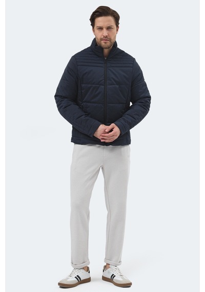 Slazenger Blanco Erkek Dik Yaka Slim Fit Lacivert Mont & Kaban Lacivert