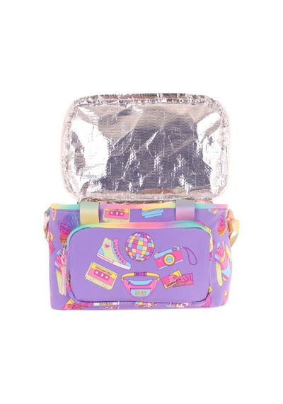 Kaukko Kids Thermo Isı Yalıtımlı Kız Çocuk Hobi Baskılı Mor Beslenme Çantası L7238 İki Bölmeli Pembe - Mor