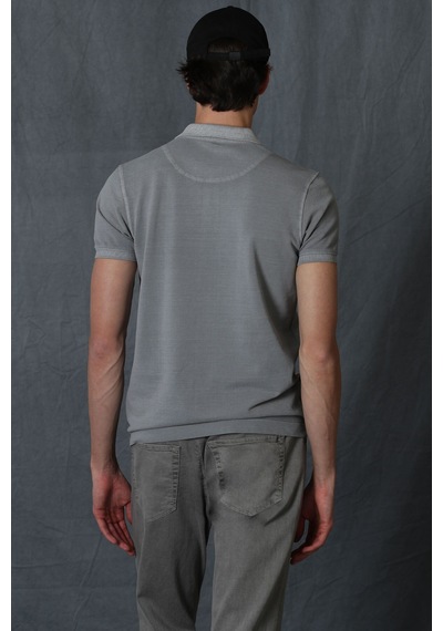 Lufian Erkek Vernon Spor Polo Yaka T-Shirt 111040121 Gri
