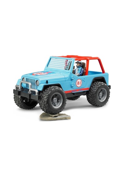 Jeep Cross Mavi Safari Aracı Ve Kasklı Pilotu