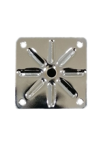 Cateksss 10 Cm Asena Tablalı Metal Dolap Vestiyer Komidin Vitrin Baza Ayağı Çap 48 Mm Krom Kaplama - 35 Li Paket