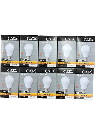 Cata 12w Led Ampul Beyaz Işık 10 Adet