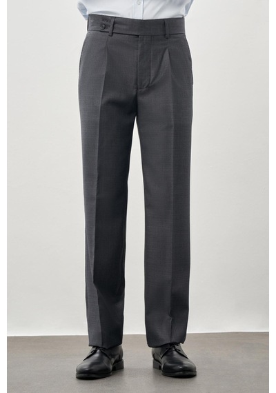 İmza Füme Duble Paça Slim Fit Pantolon 1003245171 Füme