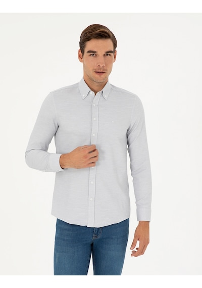 Pierre Cardin Erkek Gri Gömlek Desenli 50291042-vr024 Gri