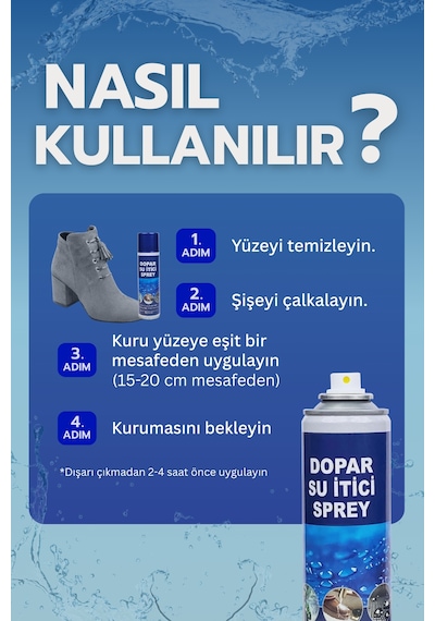 Dopar Su Itici Leke Onleyici Su Geçirmezlik Sprey Waterproof Spray 250ml Naturel