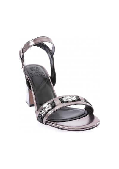 Dgn 809-23y Kadin Bantli Taşli Topuklu Sandalet 809-1922-R13855 Platin