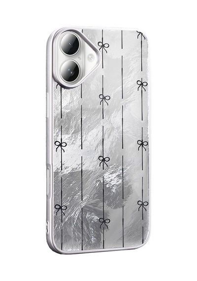 Apple Uyumlu iPhone 16 Plus Kılıf Desenli Zore Mep Kapak Gri Leopar