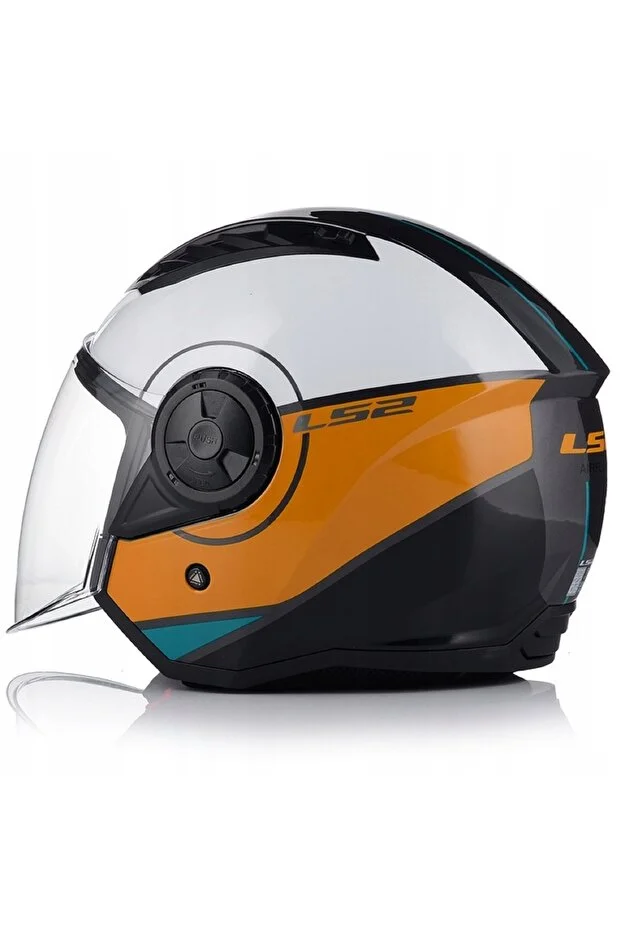 Airflow 2 Cover White Brown Açık Motosiklet Kaskı Beyaz