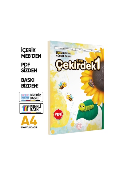 2027 3 Yaş Okul Öncesi MEB Etkinlik Kitabı Çekirdek 1 Eğlenceli ve Öğretici Aktiviteler BASKI ÜCRETİ