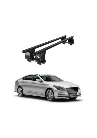 Royal Hyundai Genesis 2015-2016 Uyumlu Siyah Ara Atkı Port Bagaj Tavan Barı