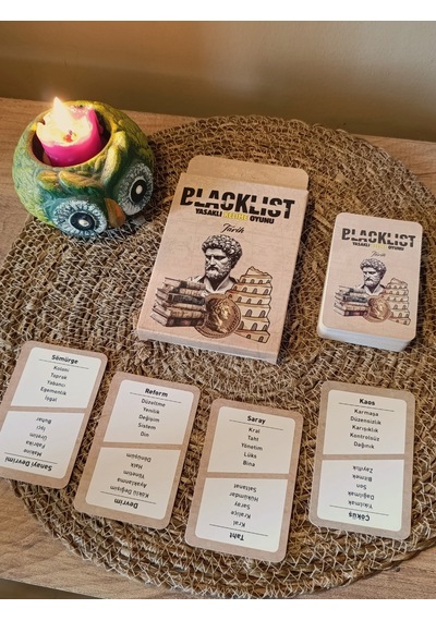 Blacklist Yasaklı Kelime Oyunu Tarih Kese Hediyeli 50 Kart Eğlenceli & Öğretici Grup Oyunu