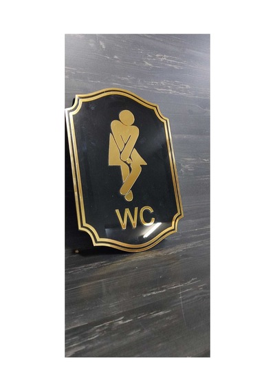 Pleksi Kabartmalı Kapı İsimliği Wc 1 Adet