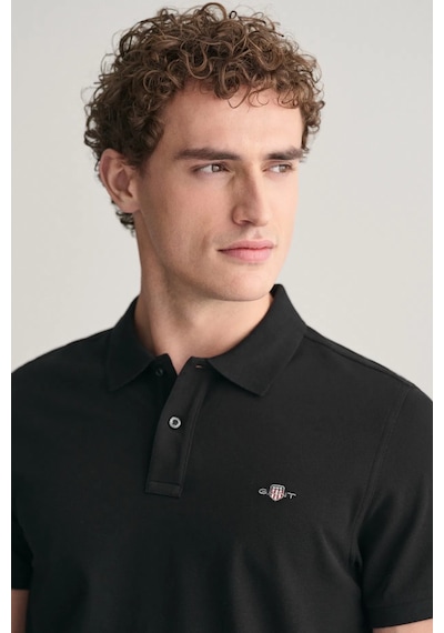 Gant Erkek Regular Fit Polo T-shirt - Siyah Siyah