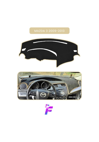 Mazda 3 2009-2013 Araca Özel Torpido Örtüsü Ön Göğüs Kılıfı Tam Koruma Oto Aksesuar Td31 Torpido Halısı