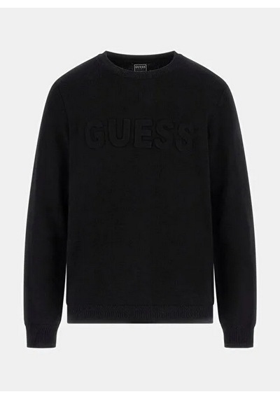Guess M5br35z2zk2 Ls Cn 3d Guess Logo Erkek Sweatshirt Siyah