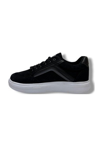 Dakırs 2298-26 Dayanıklı Tekstil Anatomik Bağcıklı Erkek Sneaker Siyah Beyaz Siyah