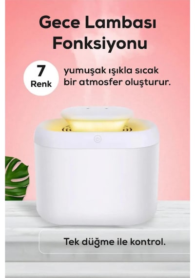 Sessiz Ve Etkili 3.3l Kapasiteli Led Aydınlatmalı Hava Nemlendirici Ve Buhar Difüzörü
