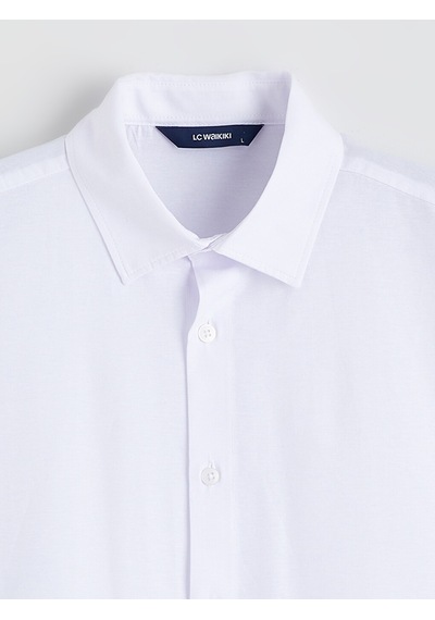 LC Waikiki Lc Waıkıkı Beyaz Regular Fit Poplin Erkek Basic Gömlek