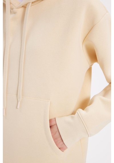 Tudors Kadın Oversize Geniş Kesim Pamuklu Yumuşak Dokulu İçi Polarlı Basic Bej Kapüşonlu Sweatshirt-42092 Bej Tudors Kadın Oversize Geniş Kesim Pamuklu Yumuşak Dokulu İçi Polarlı Basic Bej Kapüşonlu Sweatshirt-42092 Bej