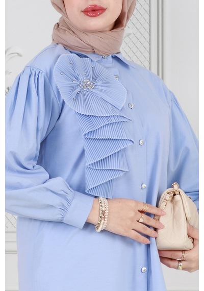 Sevitli İnci Çakım Fırfırlı Tunik-bebe Mavi-3775-bebe Mavi Bebek Mavisi Sevitli İnci Çakım Fırfırlı Tunik-bebe Mavi-3775-bebe Mavi Bebek Mavisi