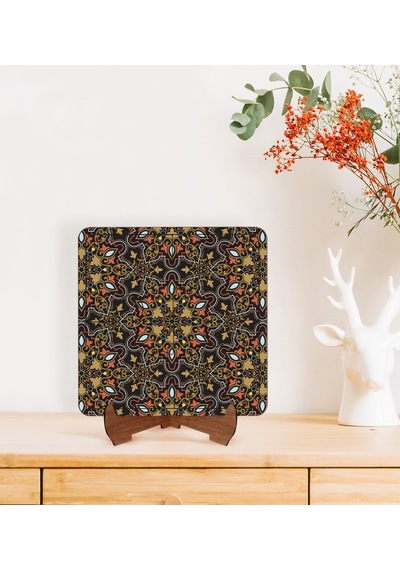 Bk Gift Retro Masif Tasarımlı Ahşap Standlı Puzzle Çerçeve-12