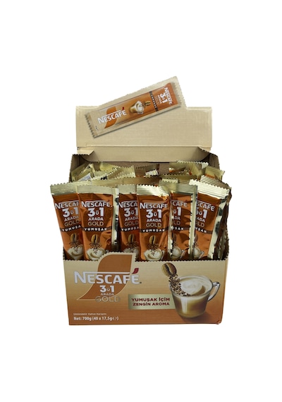 Nescafe 3'ü 1 Arada Gold - Yumuşak İçim Zengin Aroma 1 Kutu 40 Adet 17,5 G Granül