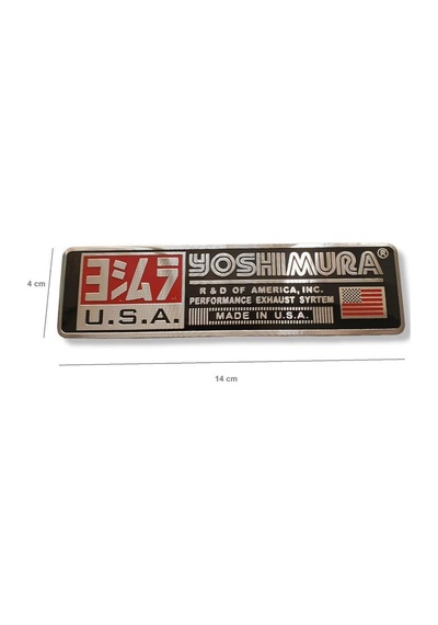 Motosiklet Egsoz Sticker Yanmaz Metal Yoshımura Etiket Krom