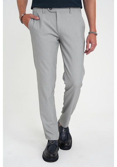 Efor Comfort Fit Beli Lastikli Dokulu Gri Jogger Pantolon P 1192 Gri