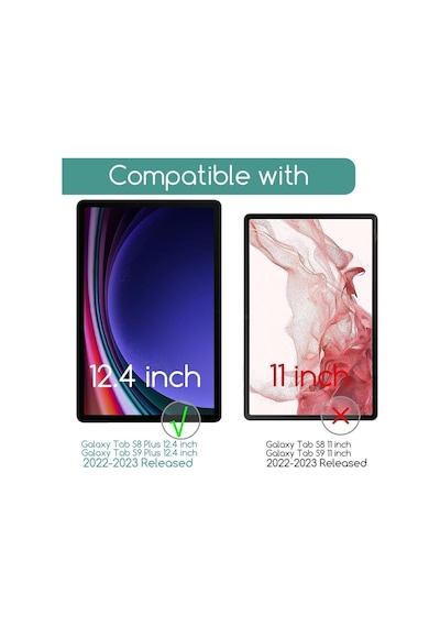 Samsung Galaxy Tab S9 Fe Plus 12.4 Inç Nano Kırılmaz Ekran Koruyucu Şeffaf Cam Tam Uyumlu Sm-x610