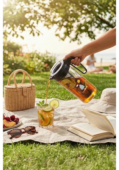 Any Morning CGJ054 Soğuk Demleme Kahve ve Çay Sürahisi 1300 ML Siyah