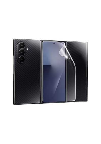 Samsung Galaxy Z Trifold Uyumlu Tam Set 2 Ön 2 Arka Body Şeffaf Ultra Koruyucu Nano Jelatin