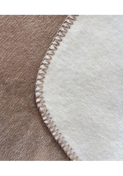 Twin Soft Pamuklu Tek Kişilik Battaniye Kahve Krem