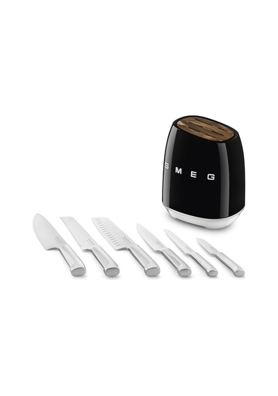 Smeg 50's Style Kbsf02 Siyah Standlı Bıçak Seti Genel