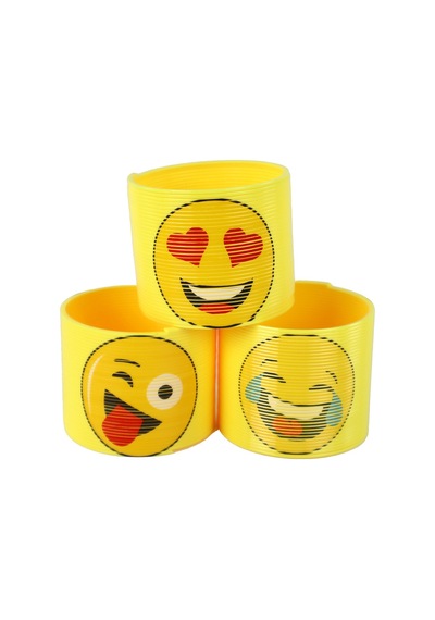 Emoji Stres Yayı Oyuncak Stres Yayı - 6 Cm Çapında - 3 Adet