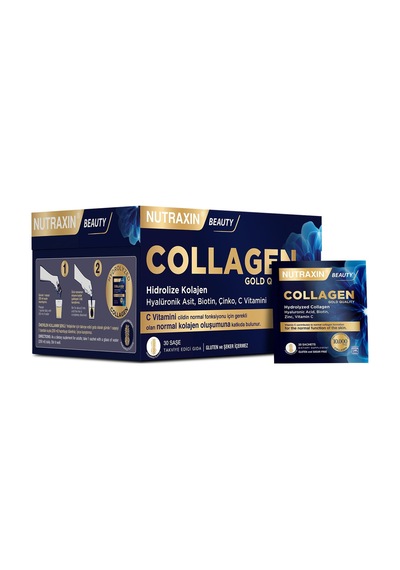 Beauty Gold Collagen C Vitamini, Hyalüronik Asit, Kolajen Takviye Edici Gıda 1 X 30 Adet Sku: Mırstk7397458bf4