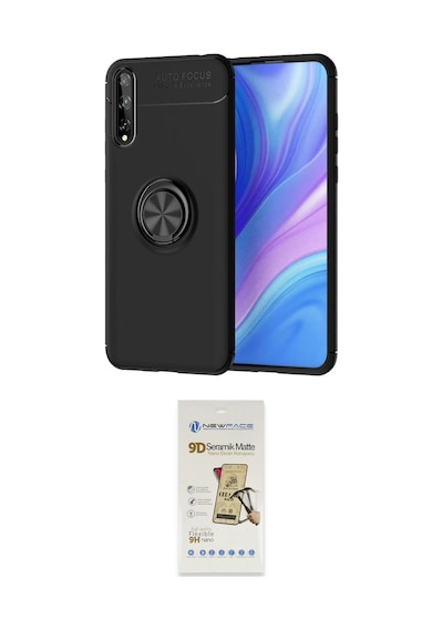 Cep Huawei Uyumlu P Smart S Kılıf Yankı Form Prime İkili Koruma Seti Najmaddin Siyah