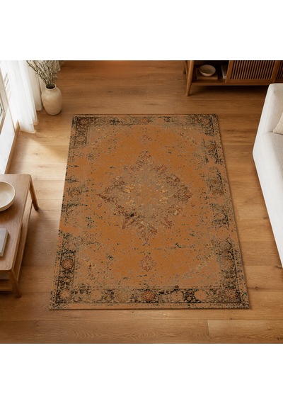 Kartela Halı Melo Halı Jüt Taban Dokuma Halı Bakır - 120 X 180 Cm