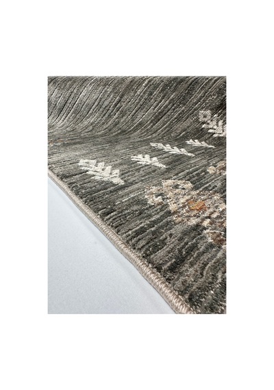 Merinos Valeria Serisi Etnik Desenli Salon Oturma Odası Halısı Hav Toz Vermez Dokuma Taban 91003-040 Gri
