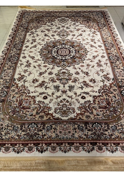Asaryün Halı Ipek H3809c Krem Bej İpeksi Geleneksel Renkli Göbekli Klasik Desen Salon Halısı Modern Renkli Asaryün Halı Ipek H3809c Krem Bej İpeksi Geleneksel Renkli Göbekli Klasik Desen Salon Halısı Modern Renkli