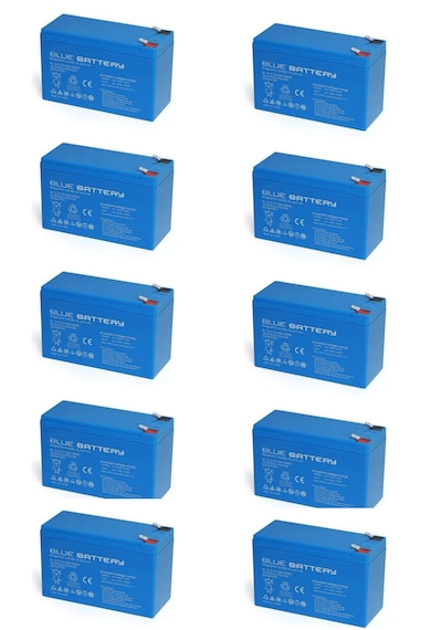 10 Adet Blue Battery 12v 9ah Bakımsız Kuru Akü 2026 Ocak Üretim 12 Volt 9 Amper