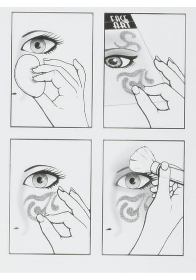 Herma Face Art Decor Yuz Susleme Etiketi Kelebek Genel
